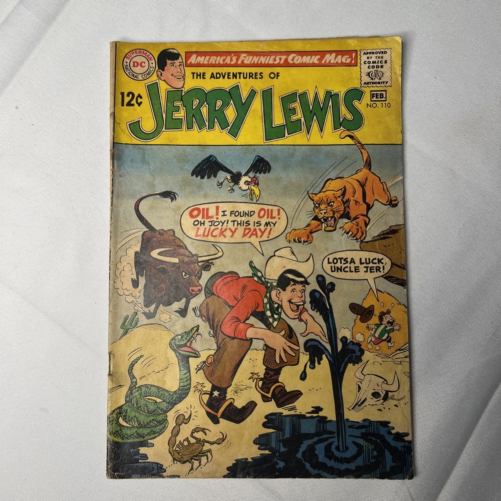 Vintage Jerry Lewis 110 Feb 1969 DC Comic Silver Age Neal Adams Art Rare 12c